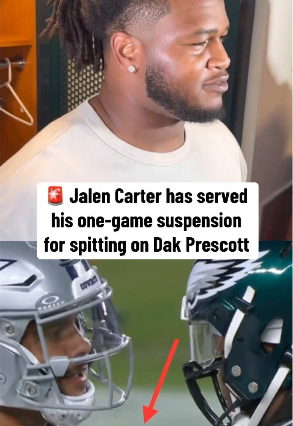 He has also been fined $57K for his early ejection vs. Cowboys (via @DK) #nfl #football #philadelphiaeagles 