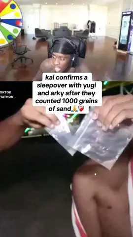 kai confirms a sleepover with yugi and arky after they counted 1000 grains of sand🙏❤️‍🩹#kaicenat #mafiathon3 #rakai #fyp #viral 