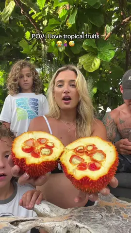 I love tropical fruits 😂😅 #tropicalfruit #fruit #fy #viralvideo 