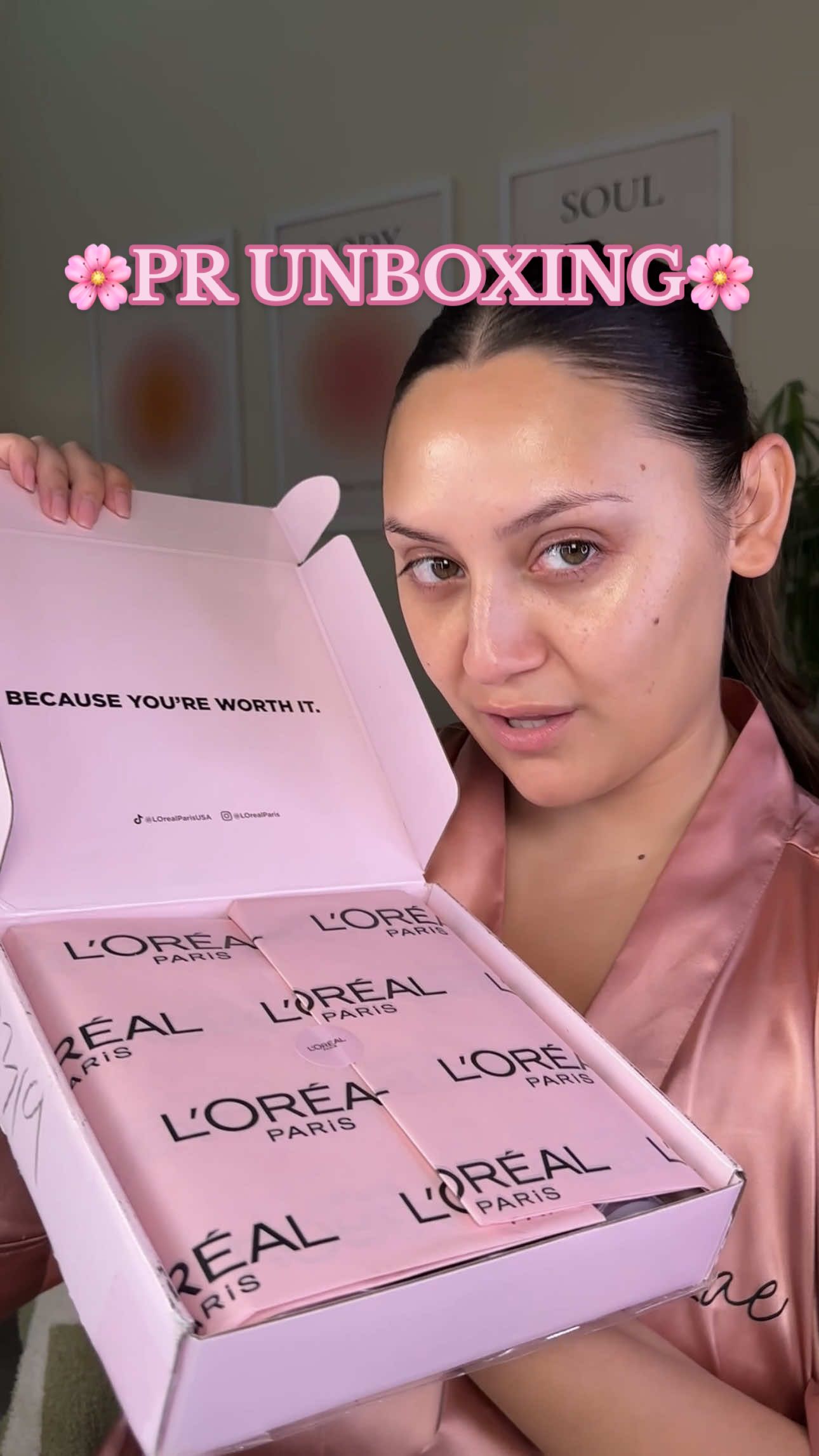 Forever grateful this is my job and I get to come home to TWO packages from @L’Oréal Paris 🤭💖🦋 Someone pinch meeeee!!!