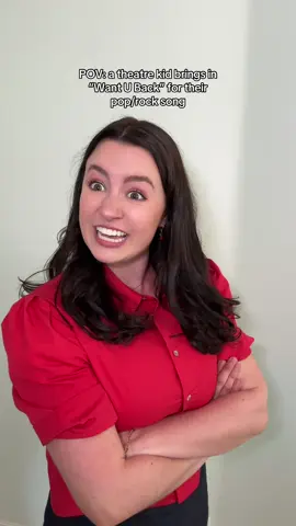 POV: a theatre kid brings in “Want U Back” for their pop/rock song at an audition 🎭 #theatretiktok #pov #musicaltheatre #theatrekid #theatre 