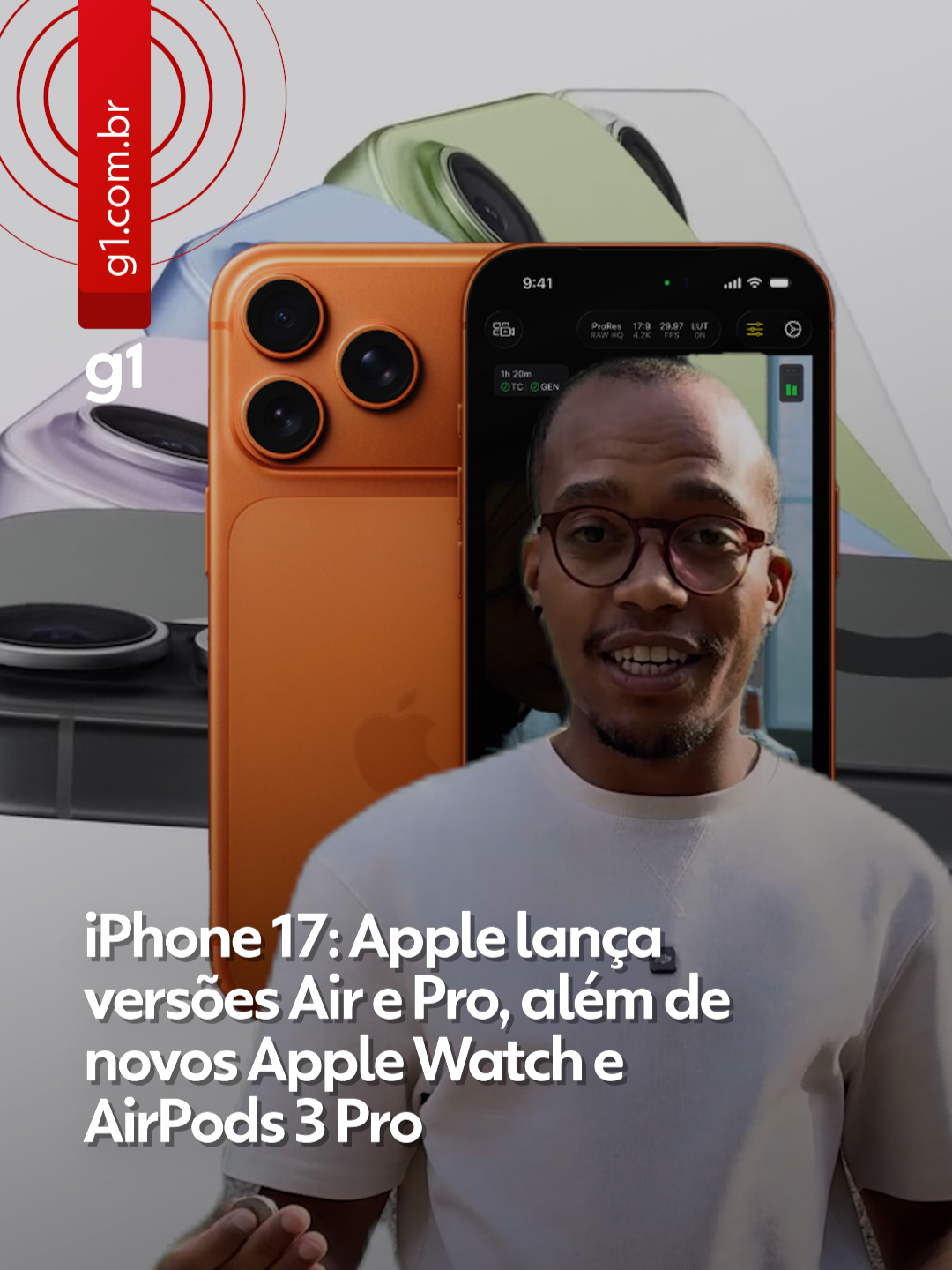 📲Novidade - A Apple lançou nesta terça-feira (9) o iPhone 17 em quatro versões. A principal novidade é o iPhone Air, uma versão ultrafina com apenas 5,6 mm de espessura. Ele foi criado para ser uma versão compacta dos celulares da Apple, assim como acontece com o computador #MacBookAir. Os preços dos novos celulares para o Brasil começam em R$ 7.999. A nova versão iPhone Air começa em R$ 10.499, e o modelo Pro Max com a maior capacidade de armazenamento chega a R$ 18.499. O iPhone 17 entra em pré-venda na próxima terça-feira (16) e será entregue a partir de 19 de setembro, mesma data para consumidores nos Estados Unidos. No evento, a Apple ainda apresentou novas versões do #AppleWatch, incluindo os modelos SE e Ultra, e dos fones de ouvido #AirPodsPro3. Saiba mais clicando em 'leia o artigo' #g1 #g1tecnologia #apple #iphone17 #iphoneair #lançamento #tiktoknotícias