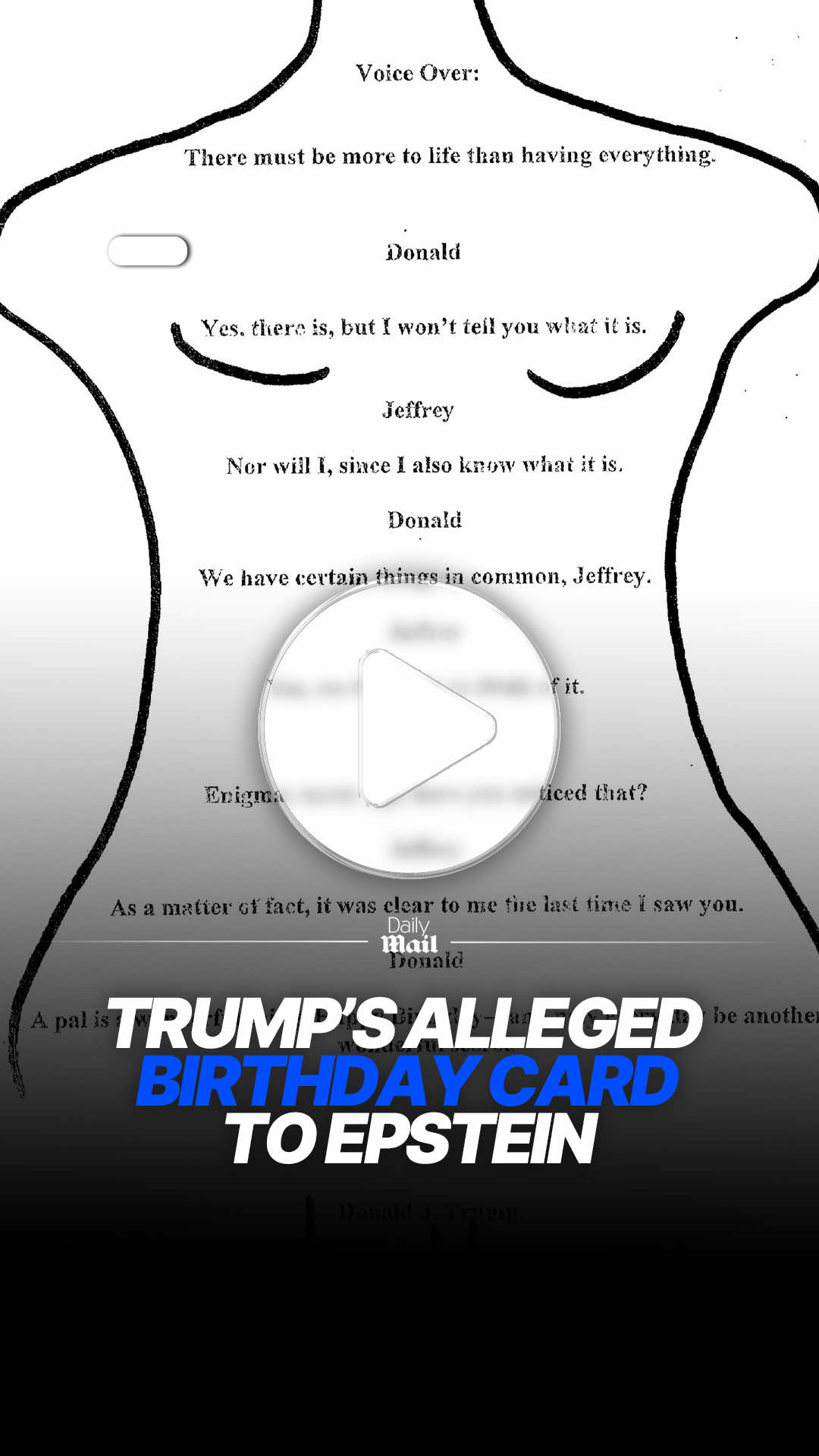 A bizarre birthday card that Trump allegedly gave to Jeffrey Epstein in 2003 is making waves in the political world. Correspondent @kayla brantley breaks it down. Read more at DailyMail. #news #politics #trump #epstein 