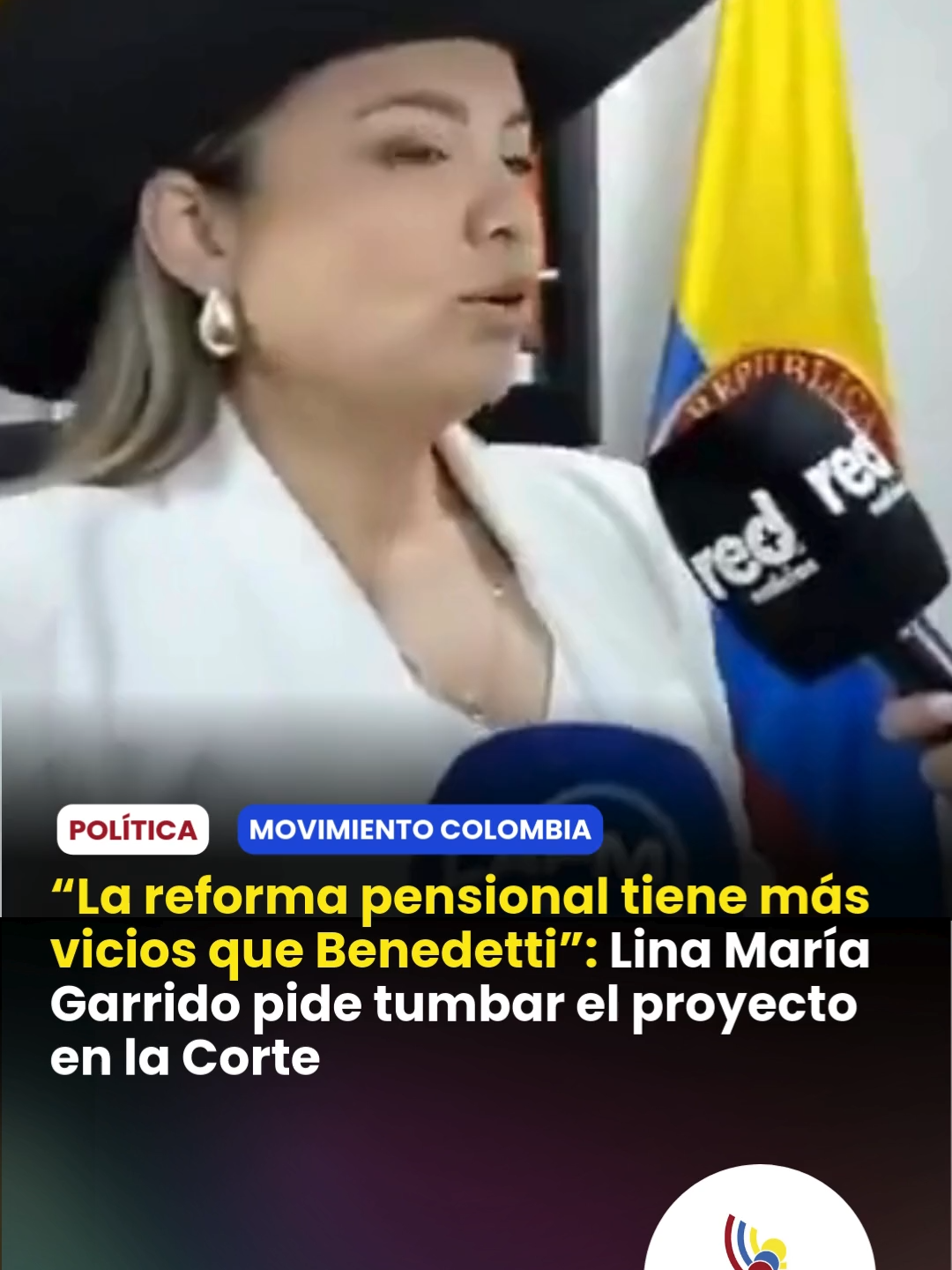 “La reforma pensional tiene más vicios que Benedetti”: Lina María Garrido pide tumbar el proyecto en la Corte #movimientocolombia