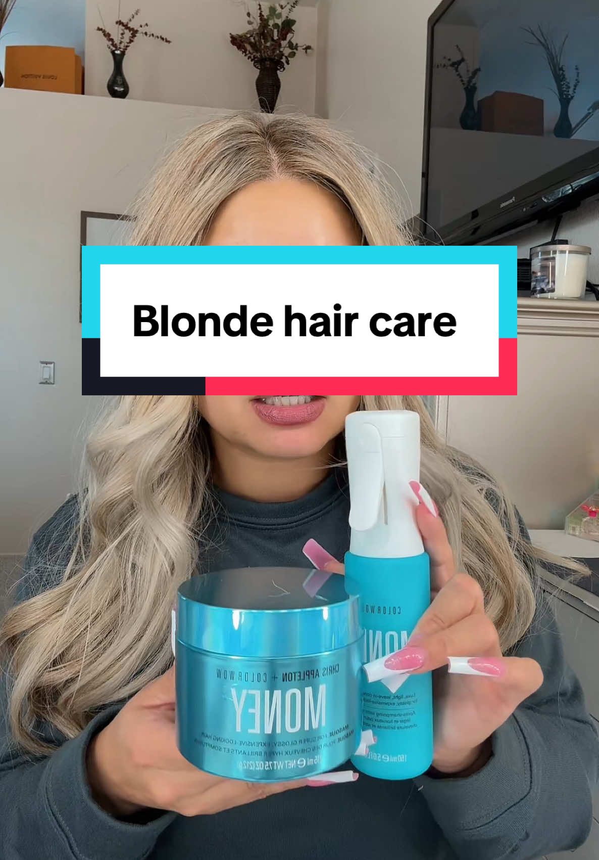 Replying to @Alexandra C. I promise if you’ve ever asked me how I keep my hair so healthy I’ve recommended these products to you ☺️✨ #foru #colorwowdreamcoat #moneymasque #moneyleaveinconditioner #chrisappletonmoneymasque #blondehair #haircare #hairroutine 