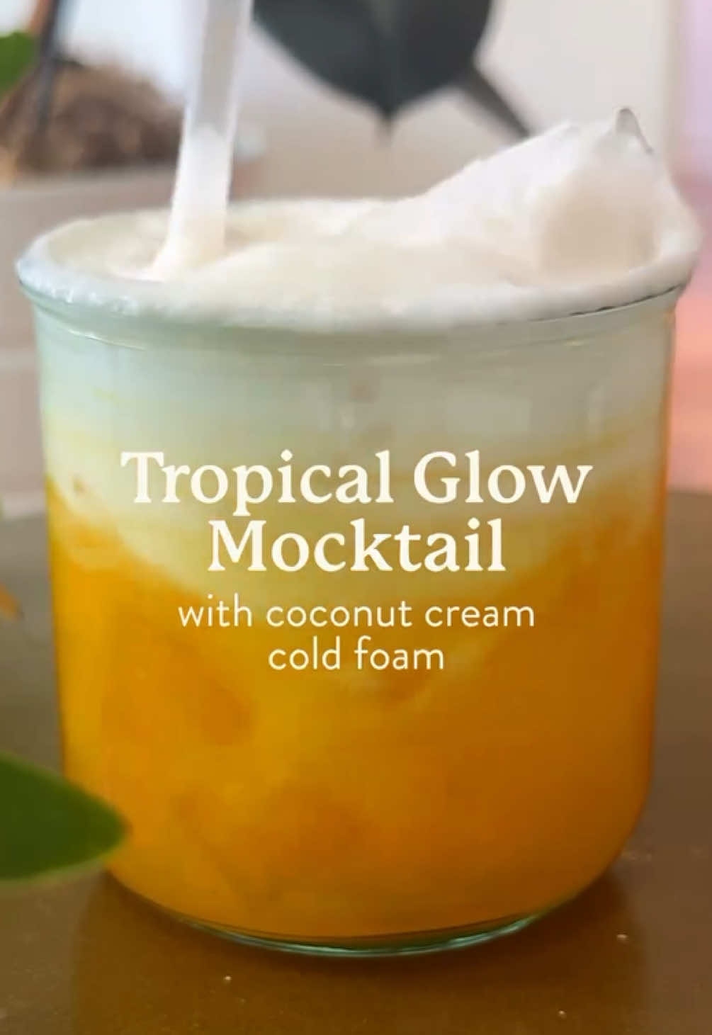 Cold foam, but make it tropical🍍🥥 This creamy pineapple-coconut topper turns your Marine Glo into a full vacation-in-a-cup moment ✨. • Mix 1 stick of Marine Glo with 8 oz water over ice • In a separate bowl, whip 2 tbsp coconut cream + 2 tbsp pineapple juice until fluffy • Spoon the foam on top of your drink, give it a swirl, and enjoy your tropical glow-up. 🥥🍍🌊