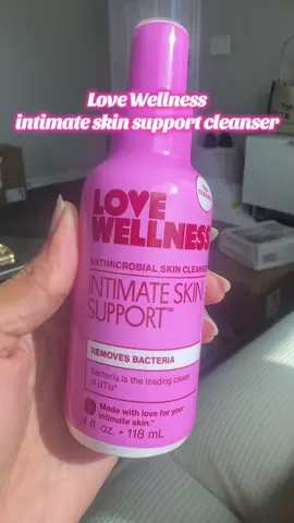 @lovewellness antimicrobial skin cleanser. Removes bacteria 🦠 that is the leading cause of uti’s 🧫 