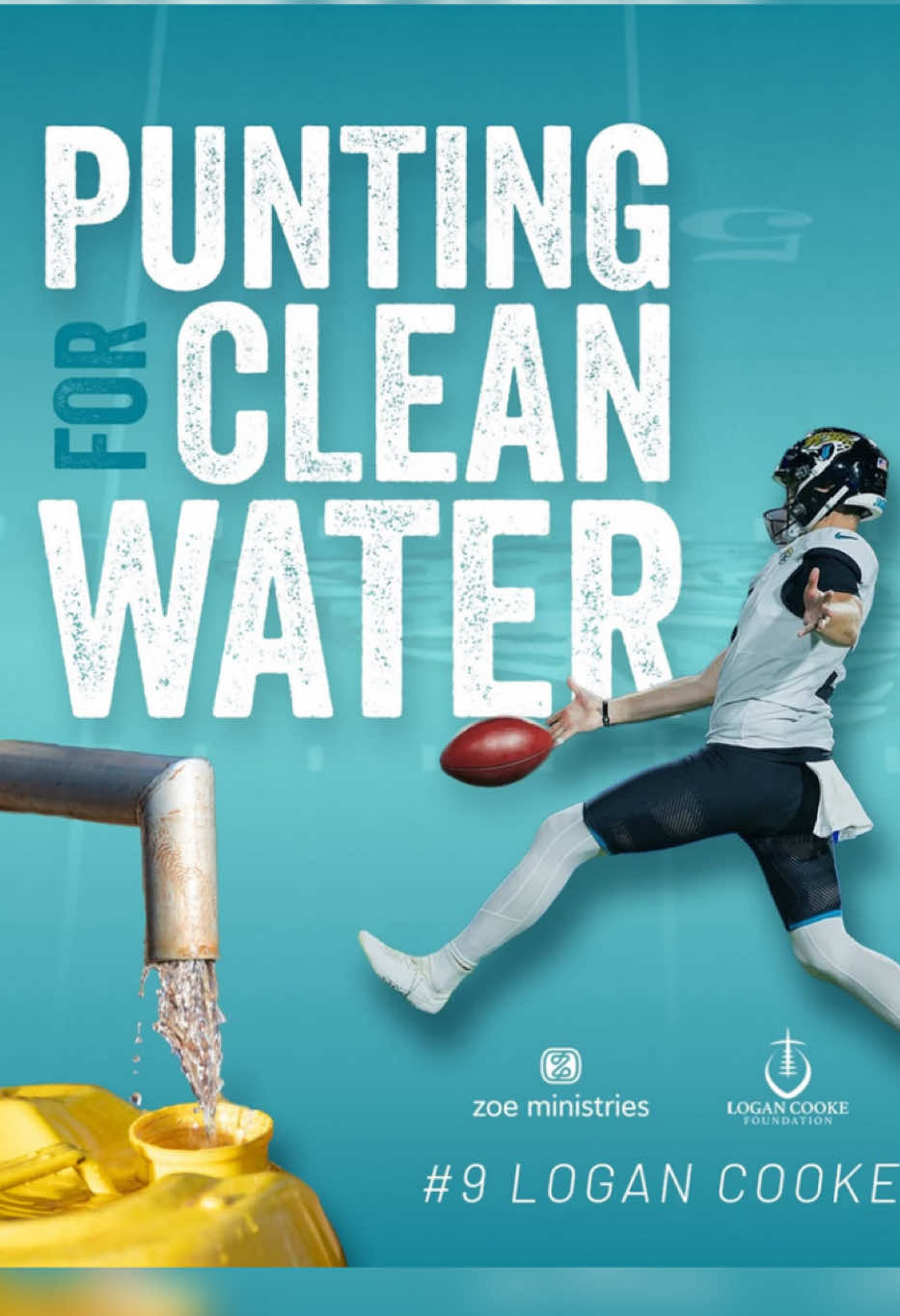 Every punt, a purpose. 🏈💧 Jaguars punter Logan Cooke is turning field position into clean water this season — donating $1,000 for every punt inside the 20 to help families in Kenya through Zoe Ministries. 🌍✨ #jacksonvillejaguars #jags #jaguars #nfl #nflnews 