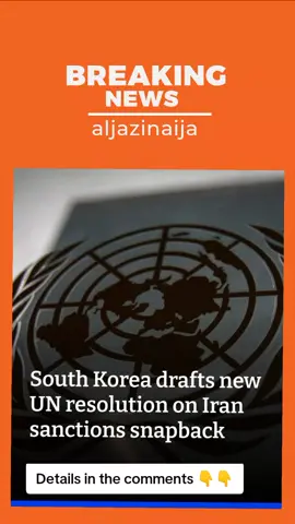 South Korea, the rotating president of the United Nations Security Council this month, has finalized a draft resolution that would permanently lift international sanctions on Iran but is unlikely to be adopted, Reuters reported on Monday citing diplomats. 