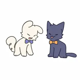 blehh ( ^ω^ ) #fluffytrouble #bobamochi #animation #friendship #fyp 