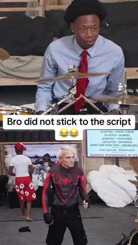 Dont think he was supposed to say that🫣 #kaicenat #drummer #fyp #stream 