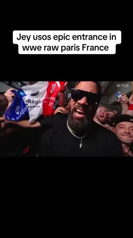 Jey usos epic entrance in wwe raw paris France 