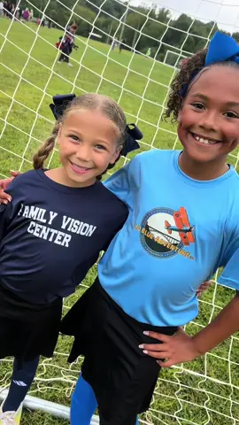 Aubrey made 3 goals and Iris made 1! So proud of my girls! #Soccer #girlmom #game #fyp #part2 