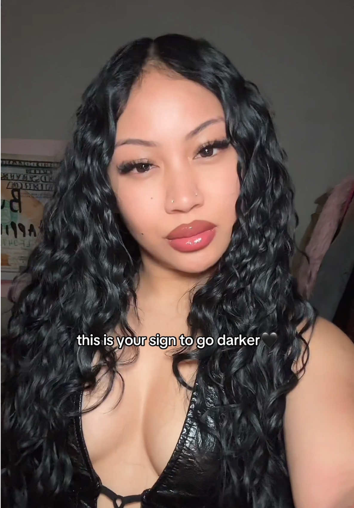 once you go black.. #curlyhair #curlygirl #blackhair #hairdye #hairtransformation  