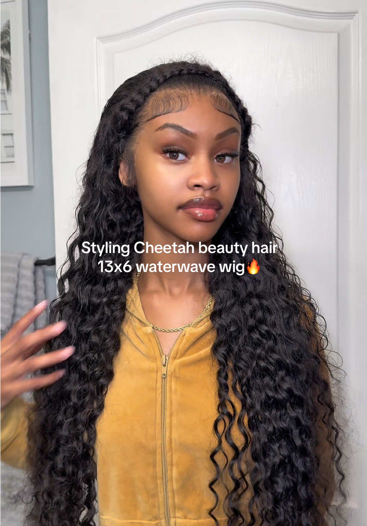 $199 for 30” 180% density water wave 13x6 lace frontal wig link in my bio🤍 @CheetahBeautyHair #cheetahbeautyhair #waterwavewig #wighairstyles 