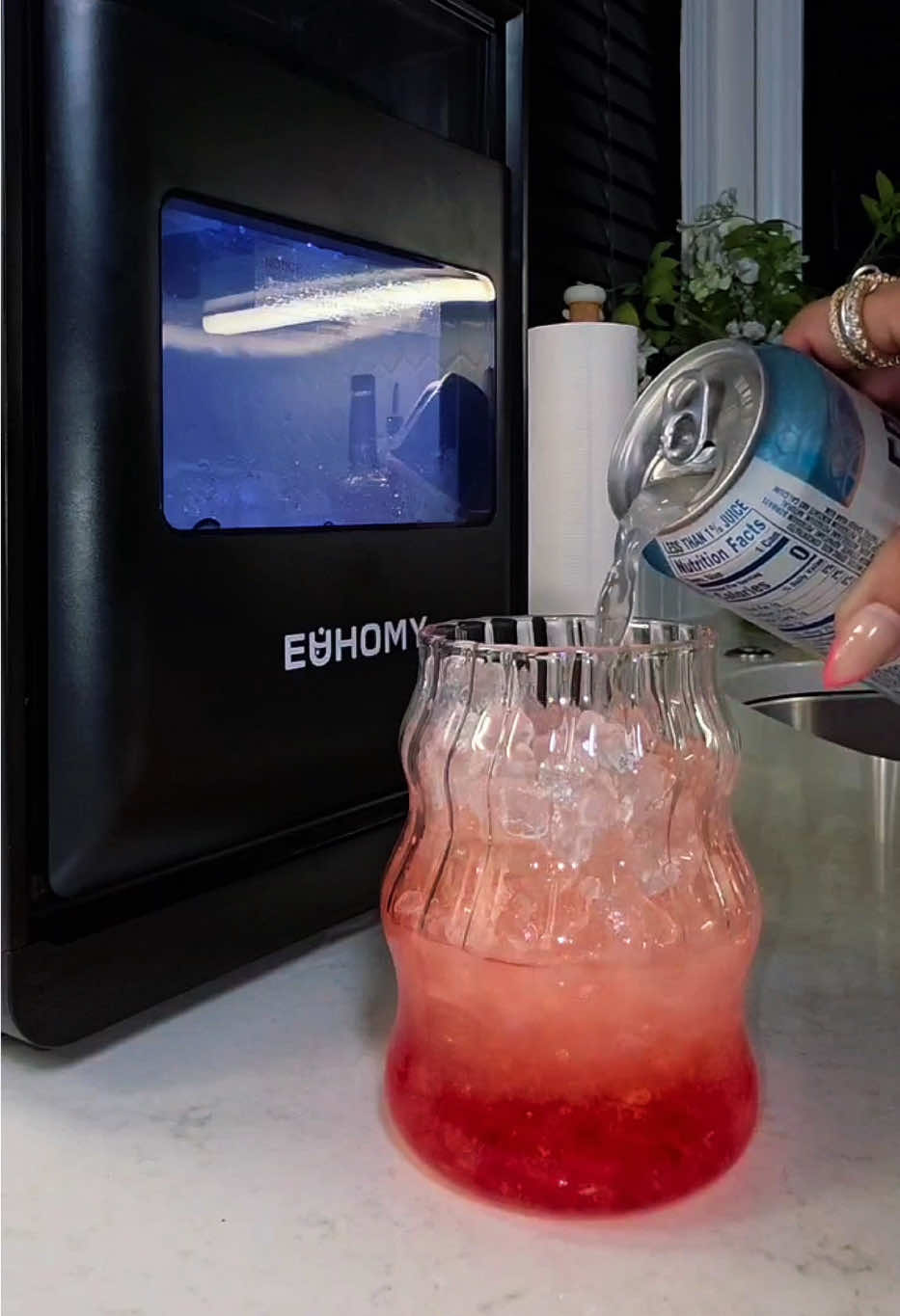 🧊If you’ve been hunting for the best countertop ice maker, this Euhomy ice machine is the one TikTok won’t stop talking about. 🧊  It’s a nugget ice machine 🧊 that makes that soft, chewy Sonic ice everybody loves. This ice maker 🧊 pumps out up to 44 lbs a day, and unlike the cheap ones, this nugget ice maker actually keeps your ice frozen so it’s not melting in the tray.  Sleek design, removable basket, scoop included, even a self-cleaning mode.  If you’ve been searching for a cheap nugget ice maker on TikTok Shop, this is hands-down the best deal right now. Tap that cart and upgrade to your own nugget ice maker at home today @Euhomy_US #nuggetice  #icemaker  #euhomy #kitchengadgets #tiktokshopcreatorpicks 