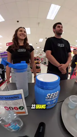 Giving out SEEQ samples at Target 🎯 #seeq #target #clearprotein #protein 