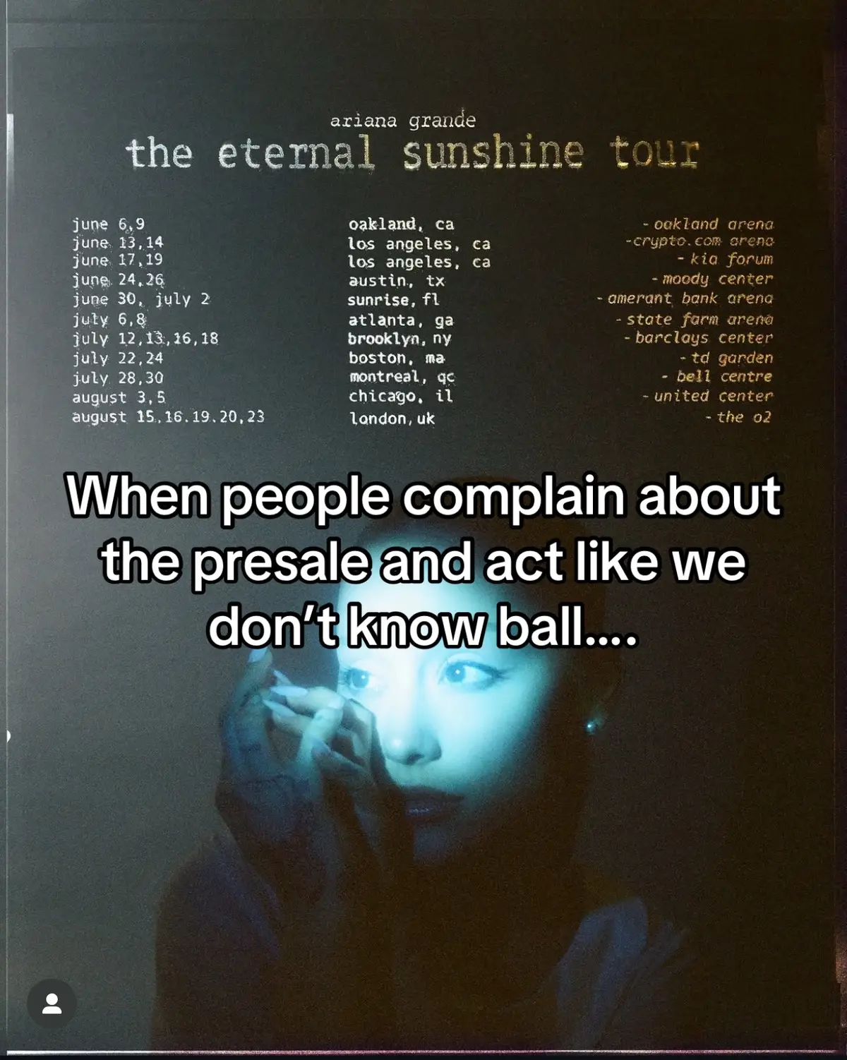 Arianna sounds like it went TERRIBLE. But baby us kpop stans feel your pain. Wait until the BTS tour comes 😭 BOOO TICKETMASTER  #pov #enternalsunshine #arianatour #presale #ticketmaster #que #bts #kpop #trending #knowball #tourtickets #tourannouncement 