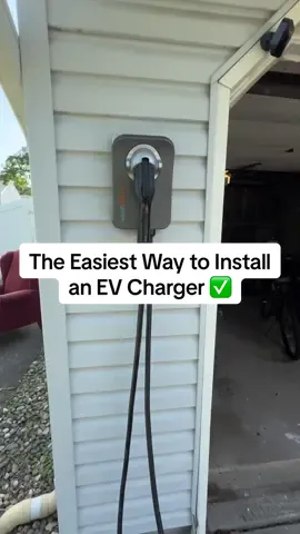 The Easiest Way to Install a Home Level 2 Electric Vehicle Charger⚡️ Thoughts? #electrician #bluecollar #chargepoint #ev #hendythesparky 
