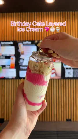 Not just ice cream… it’s a party stacked in every bite ✨🎉 Have you tried our birthday cake layered ice cream? 😉 #CandyCloud #SpecialtyDrinks #CoffeeShop #AestheticDrinks #FoodieFinds