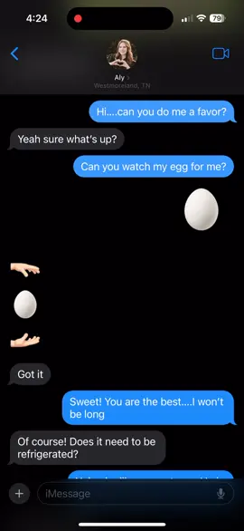 Trying the #watchmyegg trend with my daughters! Up next is Aly, who is a busy SAHM with a 4 month old 😂 #fypシ #trending @Aly 
