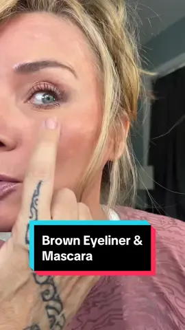 Brown Eyeliner with Brown Mascara #eyelinertutorial #waterproofeyeliner @Persona Cosmetics #tubingmascara #eyes 