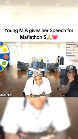 Young M.A gives her Speech for Mafiathon 3🙏❤️ #kai #kaicenat #youngma #fyp #fypシ 