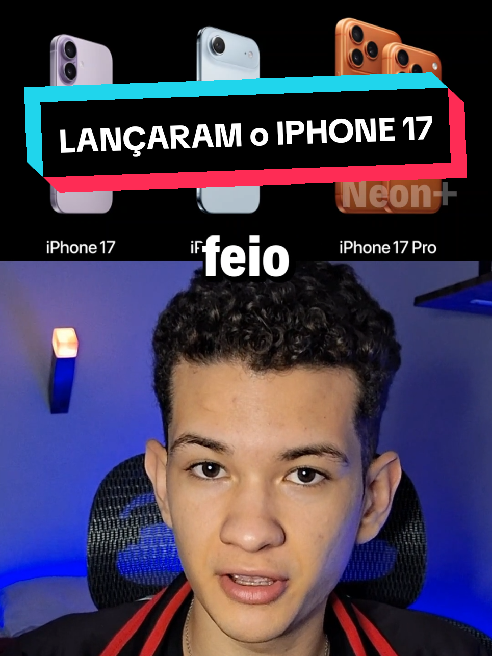 LAMÇARAM os Novos iPHONE 17! #apple #iphone #celular #samsung #neon 
