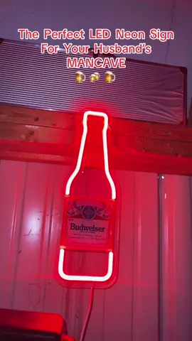 The perfect LED Neon Sign for your husband’s or man’s MANCAVE 🍺. #budwesier #beersigns #ledlights #mancave #walldecor @art neon sign 