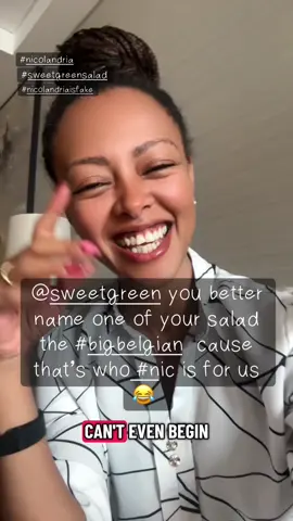 Better name one of you salad Big Belgian @sweetgreen 😂 #nicolandria #fyp #bestfandom #celebrity #redcarpet 