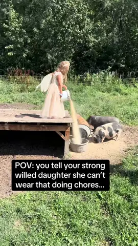 She really said watch me!🤣 #strongwilled #farm #fairy #comedy #kids 