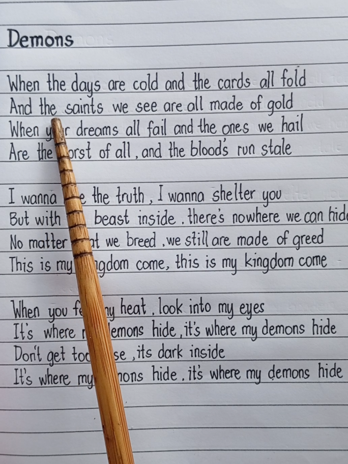 Demons - Imagine Dragons #lyrics #karaoke #songlyrics 