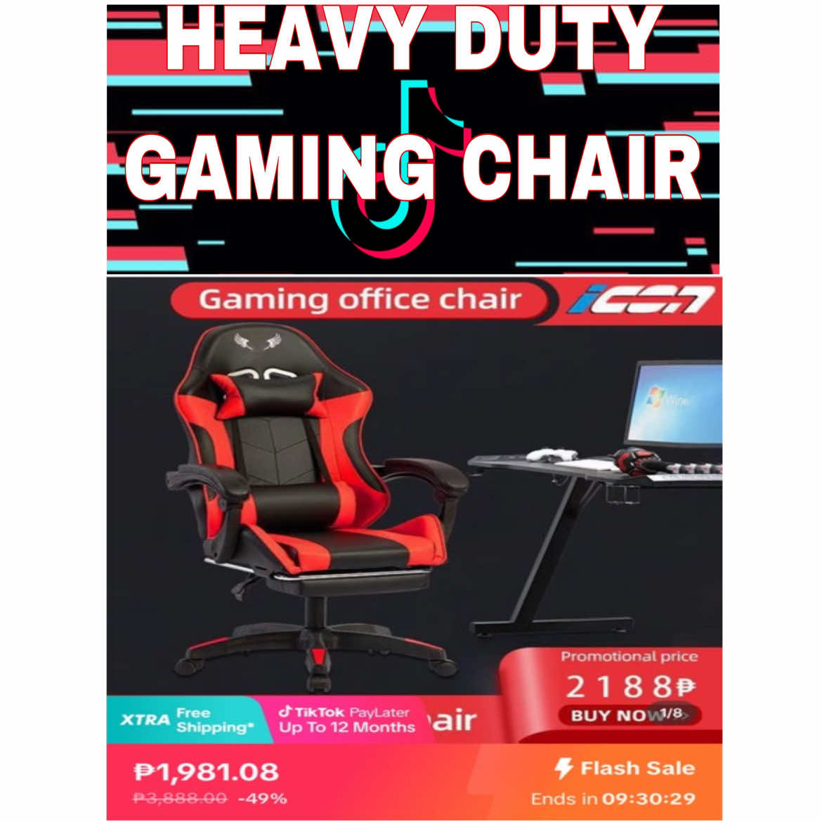icon leather heavy duty gaming chair. #gamingchair #officechair #computerchair 