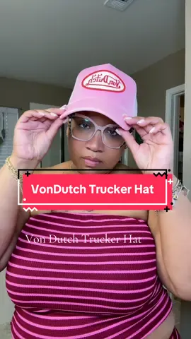 This Von Dutch hat is giving pink, bold, and unapologetic vibes!  #vondutch #vondutchtruckerhat #vondutchhats #tiktokshopcreatorpicks #vondutchpartner 