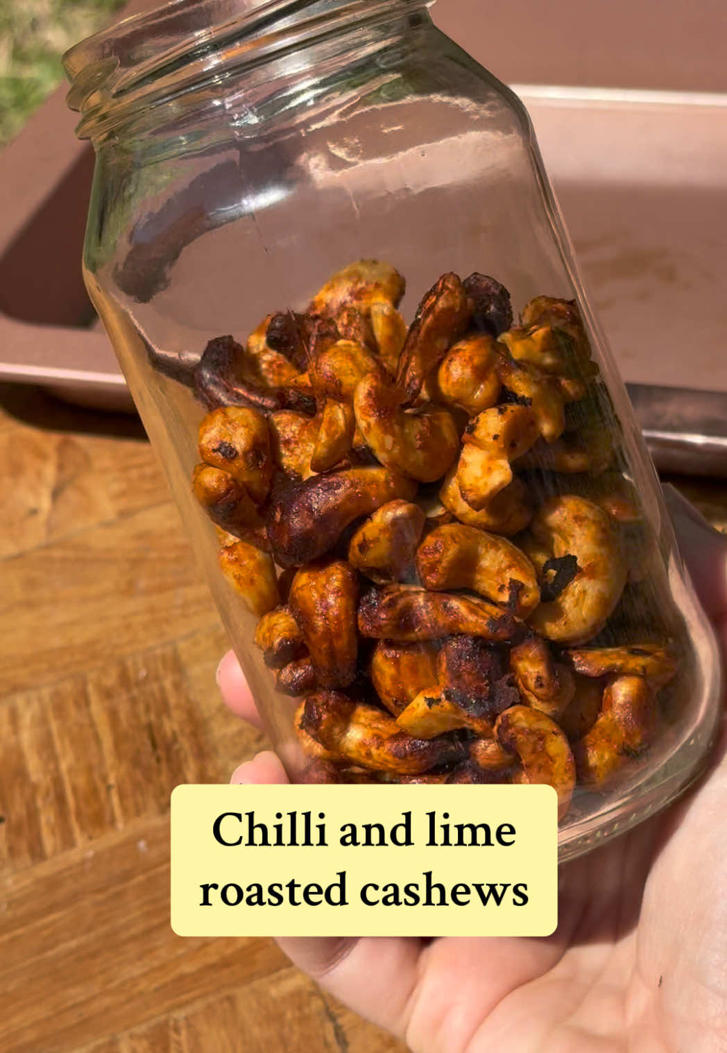 ROASTED CHILLI AND LIME CASHEWS 🌶️ The easiest prep to make a delicious crunchy snack. Enjoy on their own or add to salads, dips or dinners.  Ingredients:  1 cup cashews  1 tbsp sriracha  Juice of 1/2 lime  Feel free to reduce the amount of sriracha for a milder recipe if needed  Method: 1. Preheat oven to 200 degrees Celsius and line an oven tray with baking paper  2. Mix together the cashews, sriracha and lime juice in a bowl  3. Transfer onto the oven tray and bake for 12-15 minutes, stirring regularly to ensure the cashews are evenly cooked  4. Once cooked, cool completely before transferring into an air tight container  Let me know if you give it a go! #Recipe #snack #fyp #mealprep 