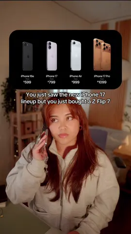 iPhone 17 pro is so ugly 🥱 what’s the verdict here? Are you getting it?  Ngl i still love my @SamsungUS z flip7 #zflip7 #iphone17 #apple #phone #iphone 