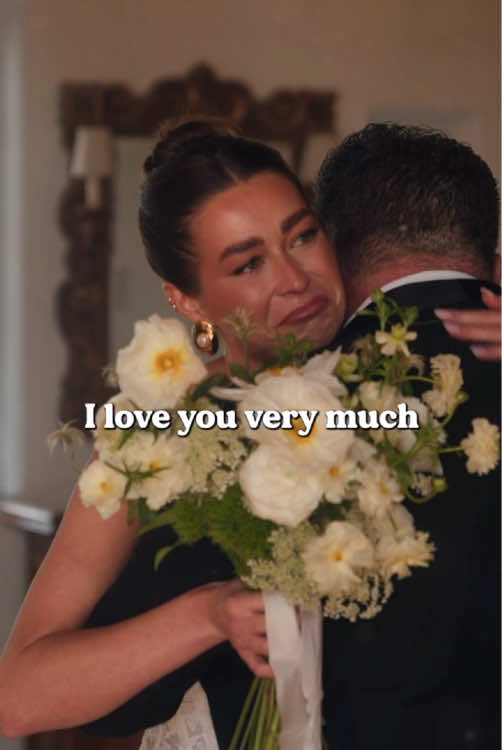The moment he saw me in my wedding dress, I saw a lifetime of love in his eyes❤️#weddingday #dadanddaughtergoals #forever #wedding #loveandfamily 