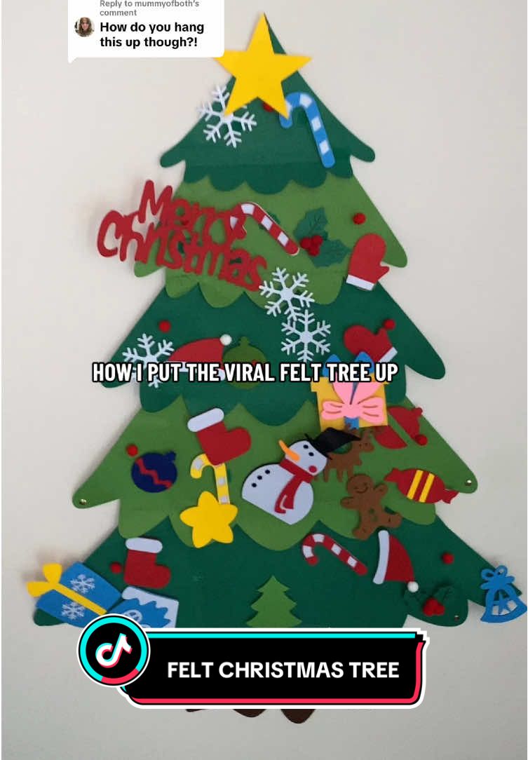 Replying to @mummyofboth Durable & easy to put up! I wanted to make sure my toddlers couldn’t pull it off the wall. You can definitely just hang it with a nail or something—it comes with a tiny hole at the top. I was just being extra cautious😁 #journeysinjazmania #christmas #tiktokshopfinds #tiktokshopholidayhaul #tiktokshopping 
