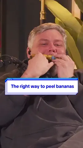 How do yall open your friggin bananas…… From episode 423  #bananasplit #Foodie #foodreview #hottake #wouldyourather 
