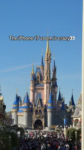 The iPhone 17 zoom is wild😳 #iphone17 #disney 