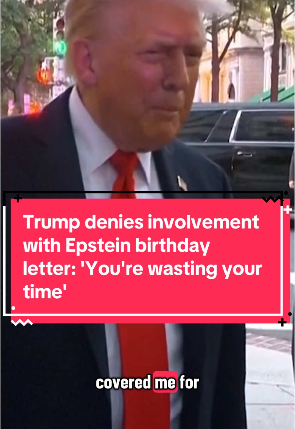 President Trump denied any involvement in a book prepared for the late financier and convicted sex offender Jeffrey Epstein's 50th birthday while dining in downtown Washington, D.C., to highlight the federal crime crackdown. 