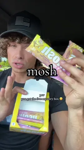 so if you get any of your favorite flavors, you will get a free mystery box from Mosh bar, this deal is crazy… 🍋 #moshbar #moshbars #proteinbar #proteinbars #snacks 