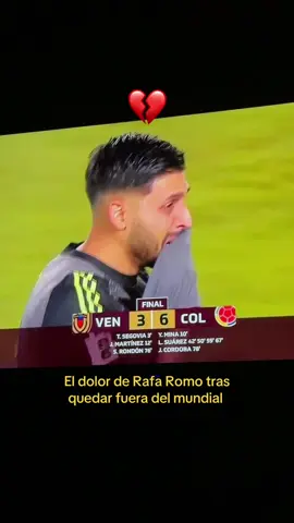 El dolor de los jugadores tras perder contra Colombia y quedar sin posibilidades de ir al Mundial  #LaVinotinto #Venezuela #conmebol 
