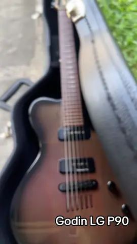 A 2010 Canadian made Godin LG P90 in good condition! This guitar is set up great and plays fantastic.  The hand-crafted mahogany neck of the LG sits in a deep pocket in the mahogany body. This crucial connection provides excellent energy transfer between neck and body. Pulling the strings through the body increases resonance even further. In other words, this is one lively guitar. The pickups and bridge are recessed into the body to achieve a very comfortable position for your right hand. Inspired by classic, all-mahogany LP style electric guitars, Godin equips the LG with two Seymour Duncan SP-90 single coil pickups. The 24¾