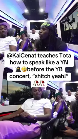 @KaiCenat teaches Tota how to speak like a YN 🥷🤣before the YB concert, “shitch yeah!”🥀🥀 #mafiathon #kai #fyp 