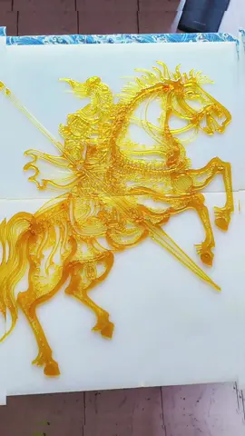 “Seni Tradisional + Gaya Pahlawan - Lukisan Gula  Ni Lain Macam Power!💥🍭”#sugar #malaysia #fyp #painting 