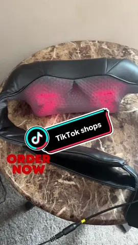 Great, here's a shoppable video script for Shiatsu Neck and Back Massager with Soothing Heat, Ergonomic 8 Deep-Kneading Massage Nodes with Heat Electric Shiatsu Back Massager for Neck Shoulder & Body Muscle Relief Portable 12V DC Power Supply - Black:👍😘#tiktokshops#@nekteck_official 