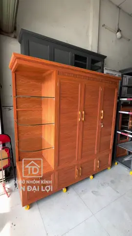tủ quần áo màu gỗ #nhôm_kính_tân_đại_lợi_0973_464_276 #giadungdanang #NhômKínhTânĐạiLợi #tủquầnáo 