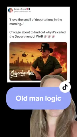 You know when you talk to grandpa and you have to be like “oooookay”  PS he hasn’t deployed anyone to Chicago yet but he’s talking a big game  #trump #chicago #usnews #journalist #askashlyn 