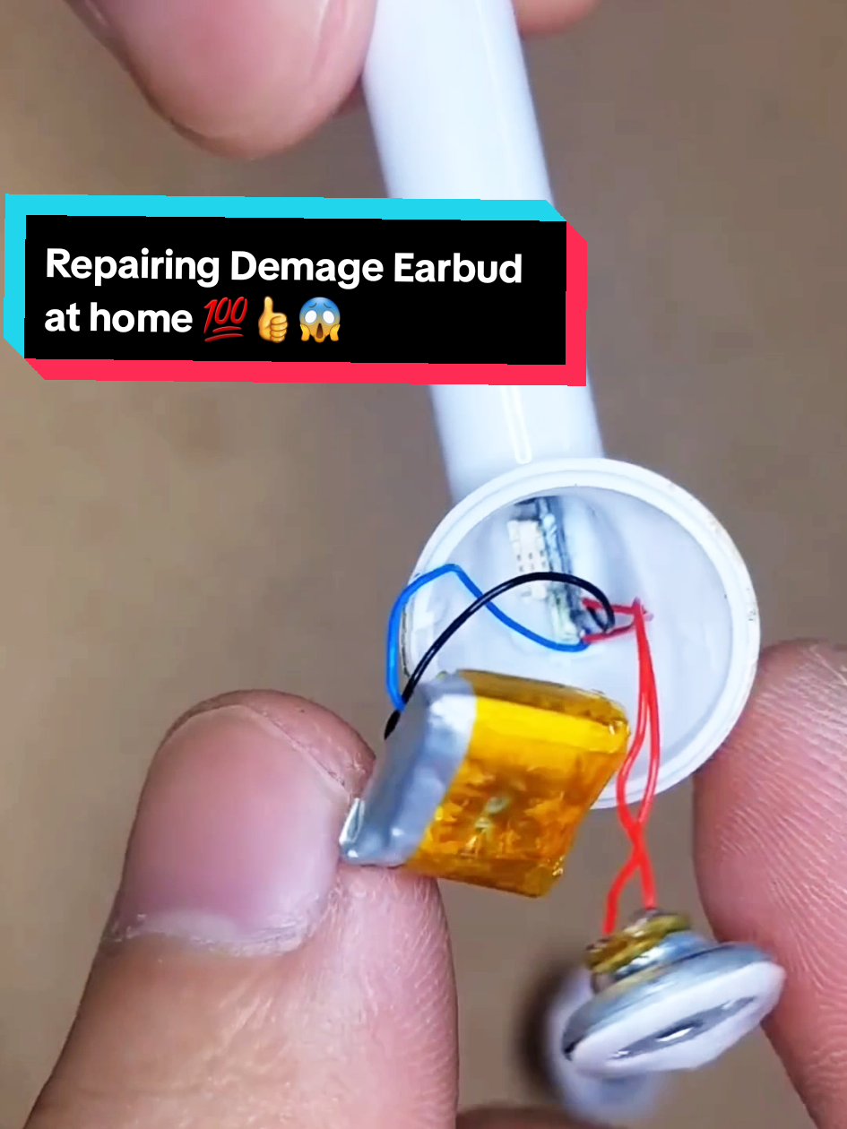repairing Demage Earbud at home 💯👍😱😱 #fyp #trick #repair #pleasedontunderreviewmyvedios🔥 